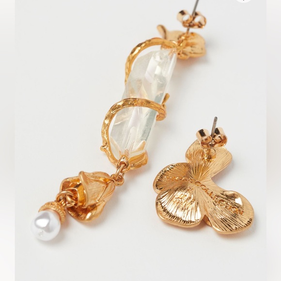 H&M x BROCK COLLECTION ASYMMETRICAL EARRINGS MISMATCHED FASHION STATEMENT - Picture 9 of 13